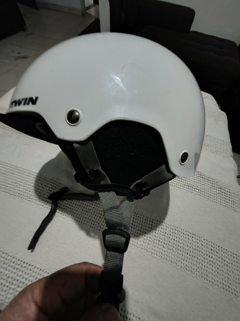 Capacete Esportivo B'Twin Branco
