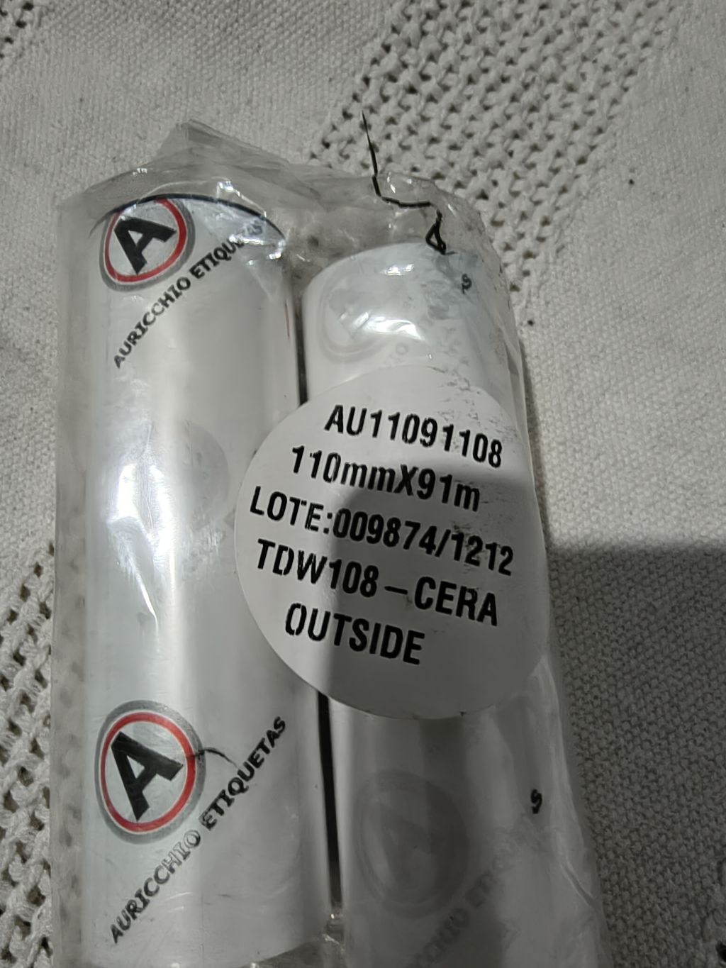Lote de Ribbons e Bobinas para Impressora Térmica