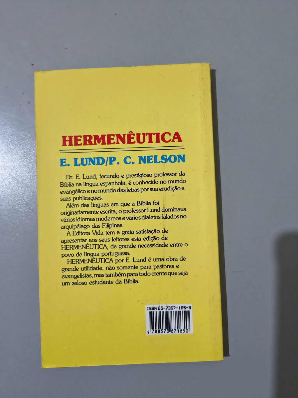 Hermenêutica - E. Lund e P. C. Nelson