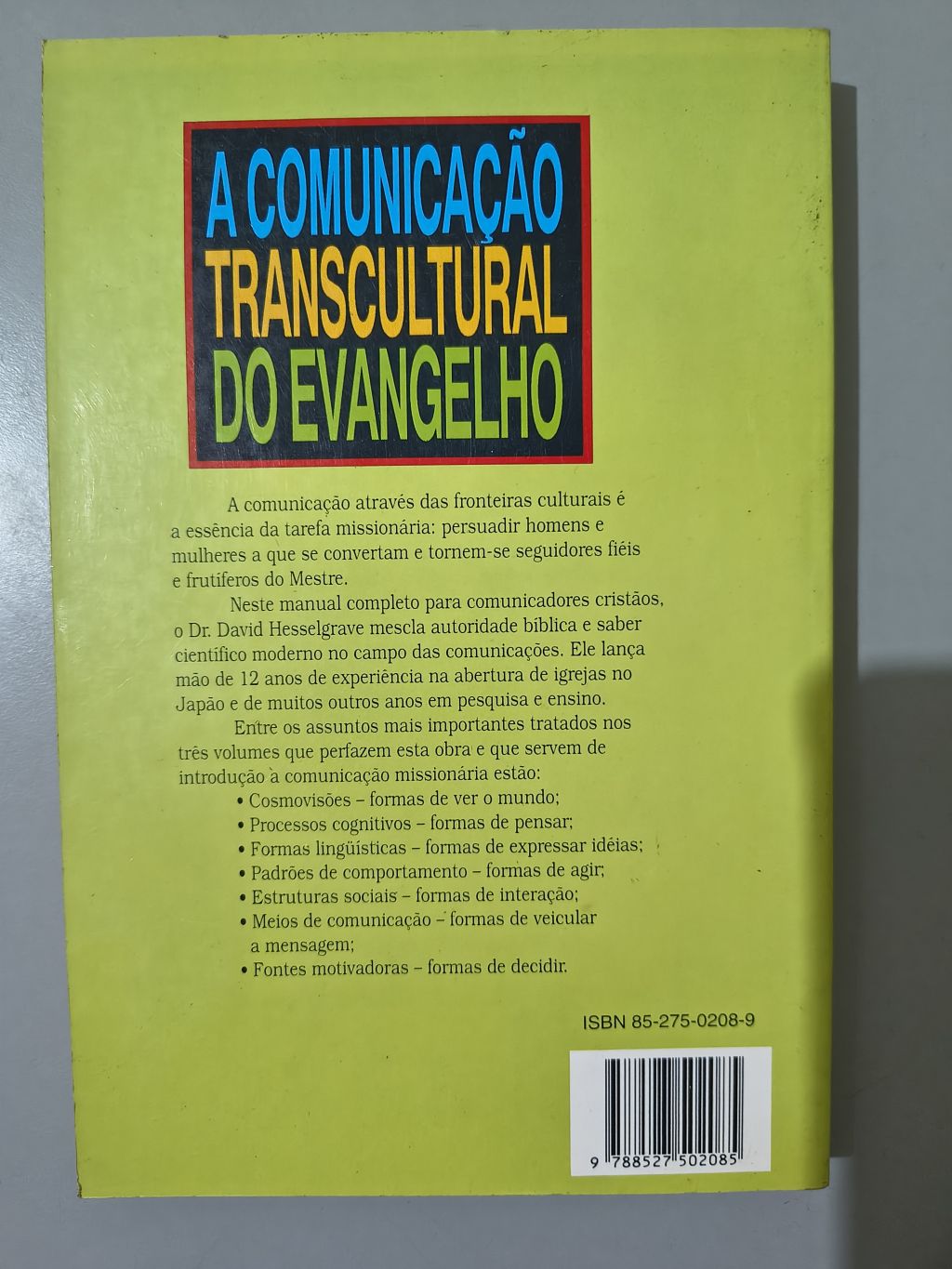 A Comunicação Transcultural do Evangelho (Vol. 2) - David J. Hesselgrave