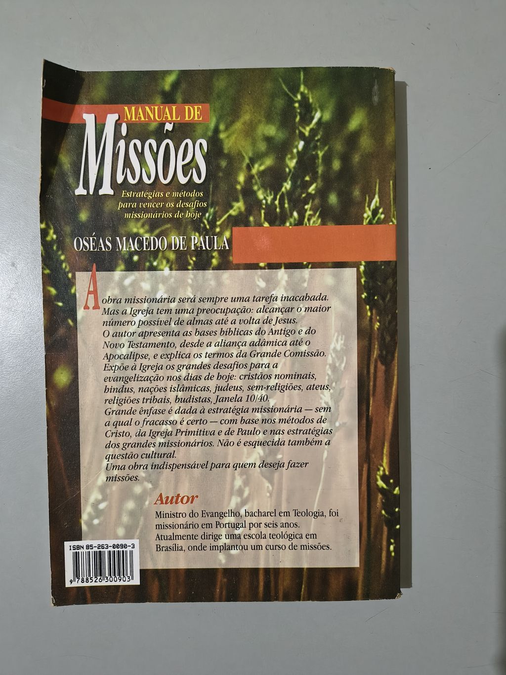 Manual de Missões - Oseas Macedo de Paiva