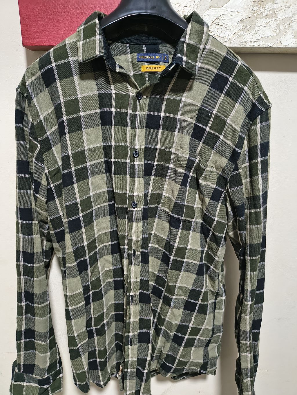 Camisa Flanela Xadrez Verde Militar - Original